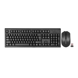 نمای روبرو کیبورد و ماوس بی سیم ای فورتک مدل a4tech 3000n