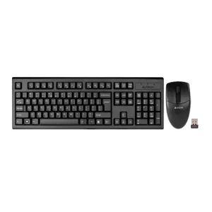 نمای روبرو کیبورد و ماوس بی سیم ای فورتک مدل a4tech 3100n