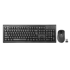 نمای روبرو کیبورد و ماوس بی سیم ای فورتک مدل a4tech 7100n
