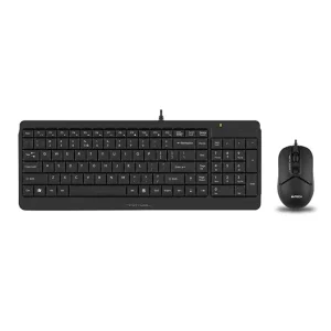 نمای روبرو کیبورد و موس باسیم ای فورتک مدل a4tech f1512