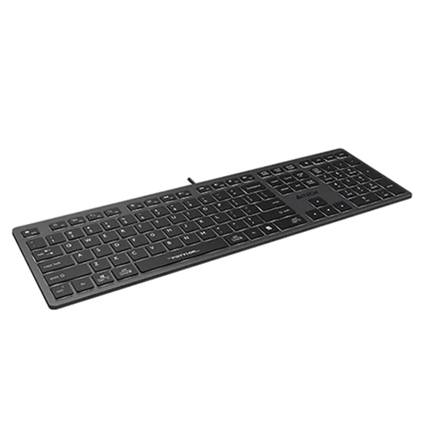 نمای از کنار کیبورد باسیم ای فورتک مدل a4tech fx-60