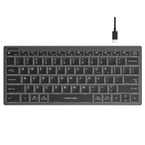 نمای روبرو کیبورد باسیم ای فورتک مدل a4tech fx-61