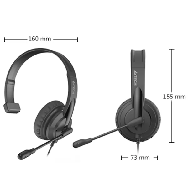 ابعاد هدست ای فورتک مدل a4tech hs-11