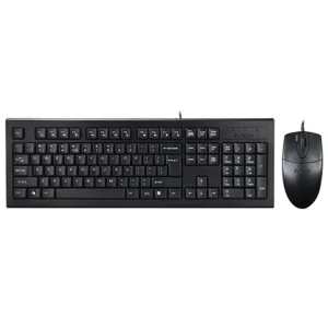 نمای روبرو کیبورد و ماوس با سیم ای فورتک مدل a4tech kr-8520ds