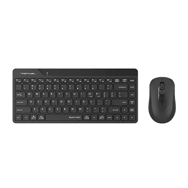 نمای روبرو ماوس و کیبورد بی سیم مدل a4tech fg2200 air2