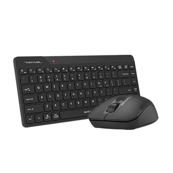 نمای از کنار ماوس و کیبورد بی سیم مدل a4tech fg2200 air2