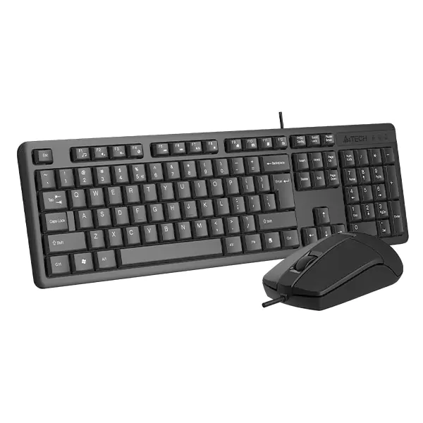 نمای کناری ماوس و کیبورد باسیم ای فورتک مدل a4tech kr-3330